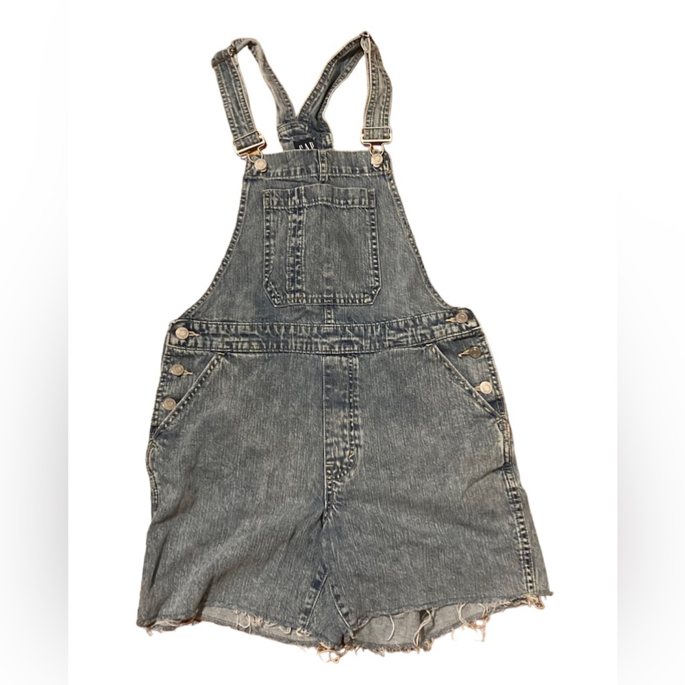 VTG Gap Denim Overall Shorts M